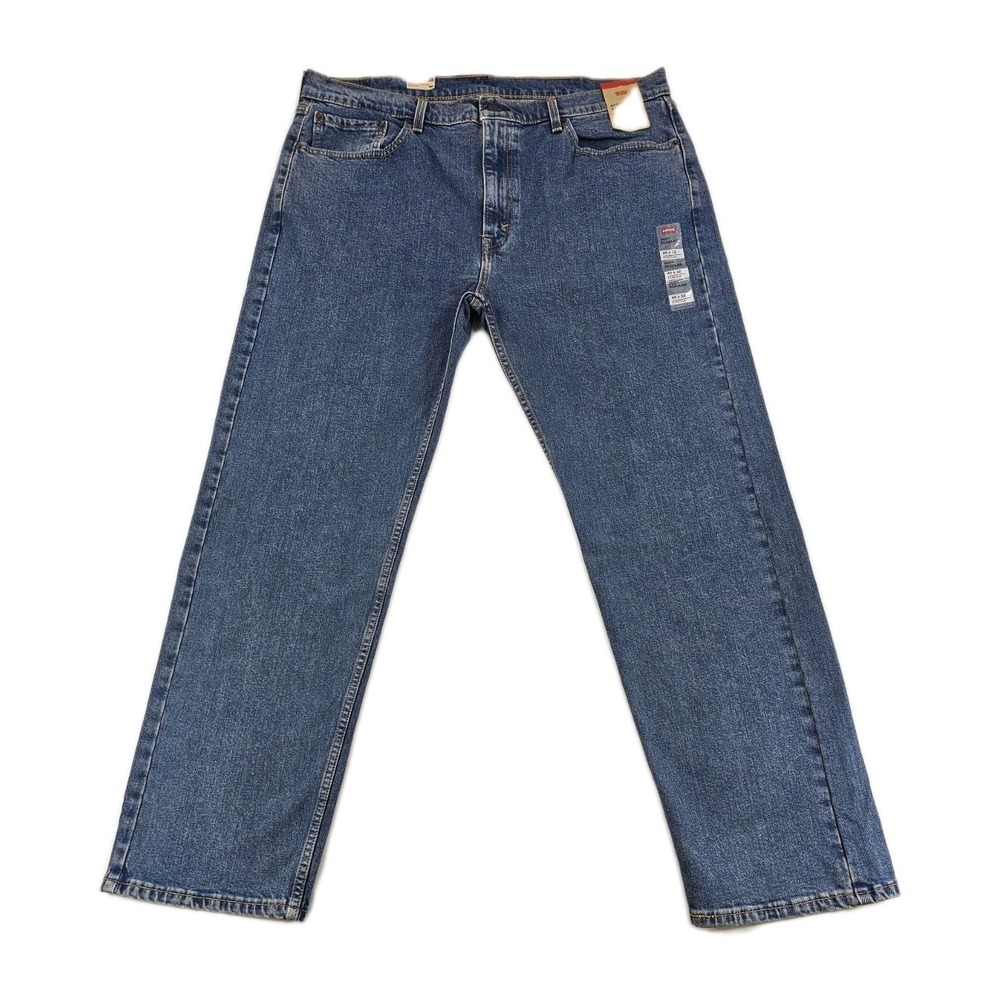 New Levi's 505 Mens 40x32 Denim Blue Jeans Regular Fit Straight Comfort Med Wash
